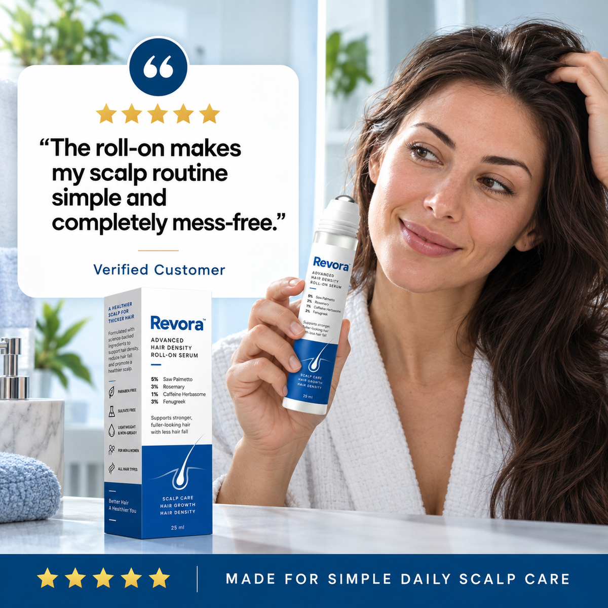 Revora Advanced Hair Density Roll-On Serum